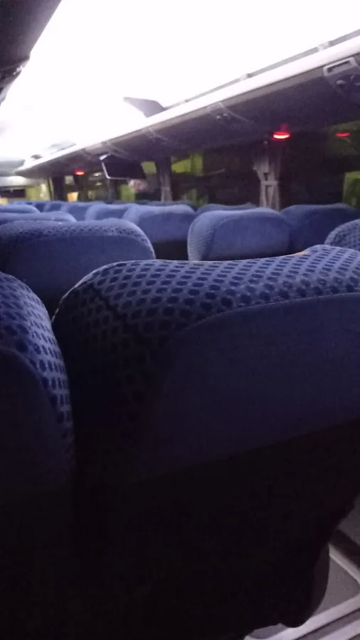 Inside the bus on the way to Costa Rica